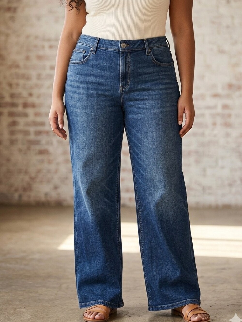 Express Super Wide Leg Low Rise Jeans - Size 14L